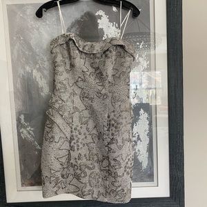Silver ABS Allen Schwartz dress size 4